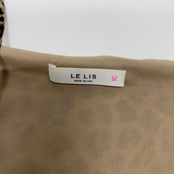 LE LIS Collection Womens Size Medium Dress Spaghetti Straps Leopard Lined Cute - Picture 6 of 10